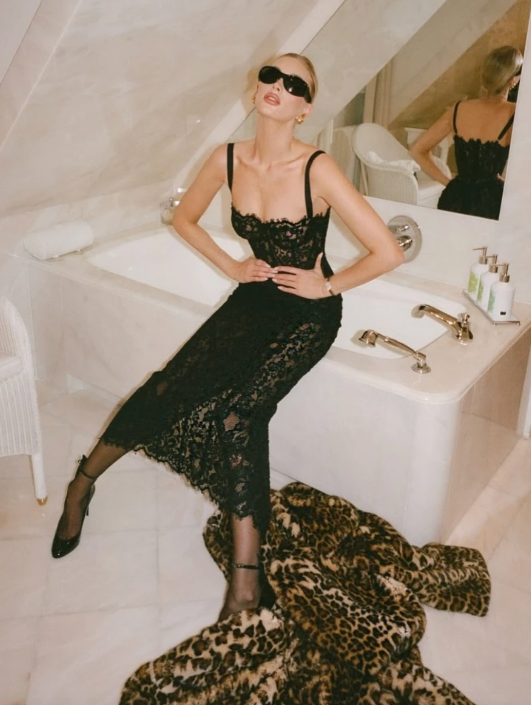 The Lace Column Dress by Helsa offers a perfect blend of elegance and sophistication. Its delicate bustier and adjustable shoulder straps ensure a custom fit, while the sheer, unlined fabric provides both comfort and a tasteful, subtle allure. A hidden back zipper creates a smooth, seamless look, making this dress ideal for occasions where refined style and understated charm are essential. Elevate your wardrobe with this graceful and captivating piece.