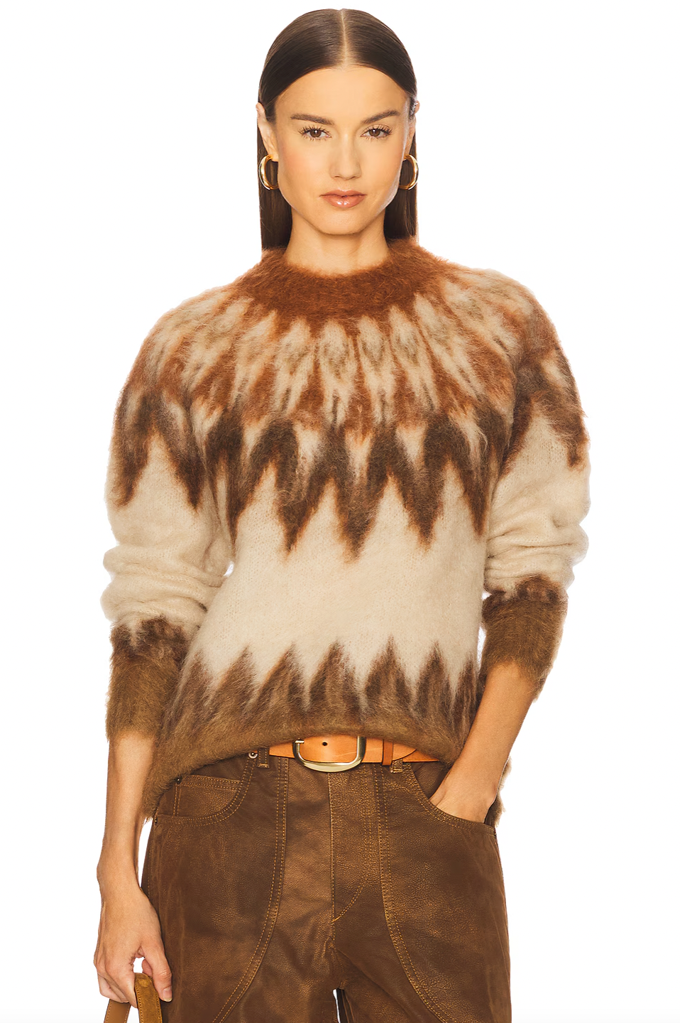 The Natania Sweater by Isabel Marant delivers effortless style with its pull-on design and flattering cropped silhouette. Crafted from midweight knit fabric, it offers the perfect balance of comfort and structure for layering or wearing solo. Ribbed trim details add a polished finish while keeping everything in place. Hand wash to maintain its quality and shape season after season. A versatile essential that transitions seamlessly from casual days to elevated evenings.