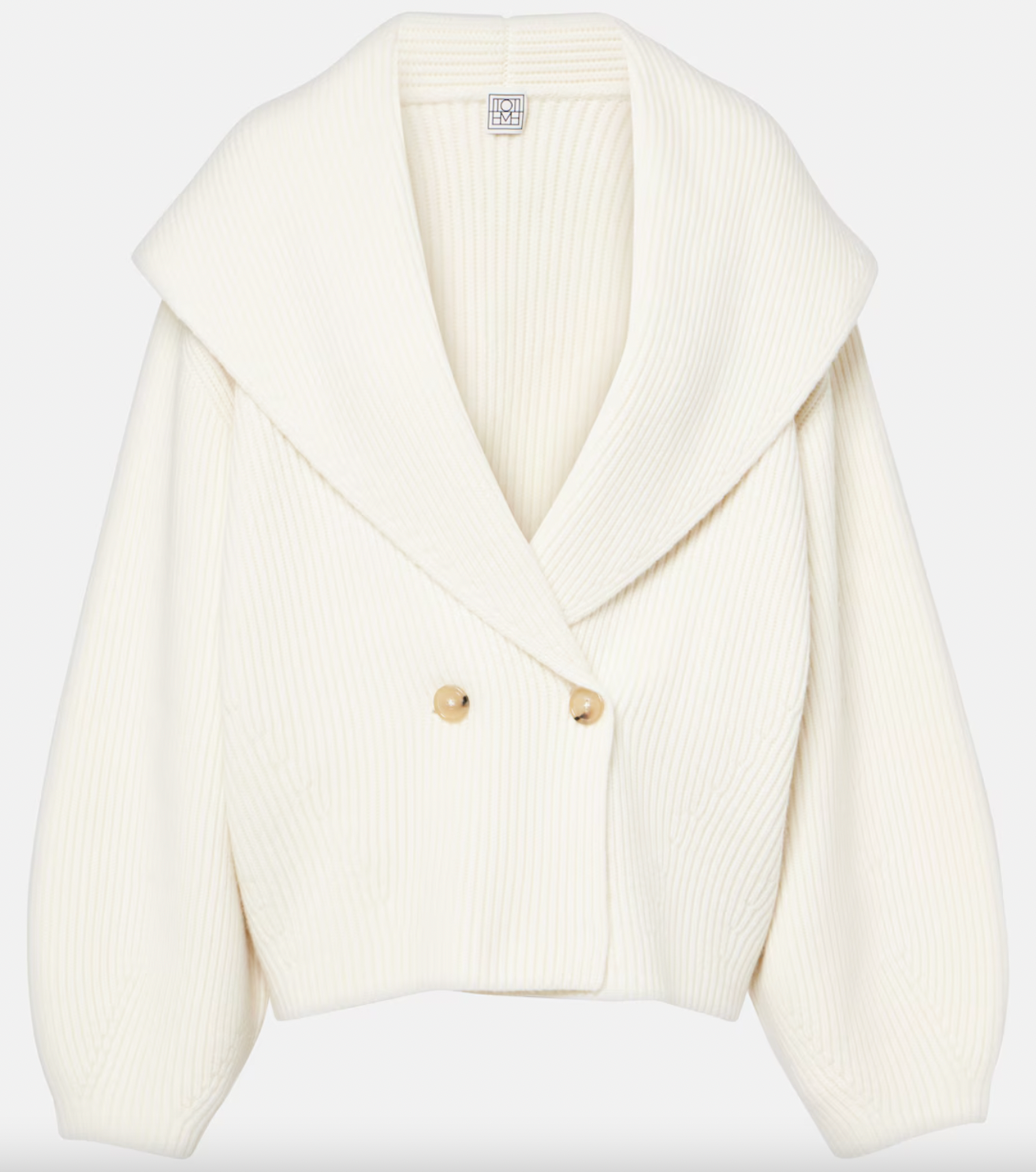 Elevate your wardrobe with this shawl-lapels cardigan from Toteme, a brand renowned for its modern, refined approach to dressing. Designed with a slightly oversized fit and rounded sleeves, it adds sophisticated volume and effortless layering to any outfit. Crafted for comfort and style, this sculptural piece is perfect for defining your personal dress code while staying cozy and polished.