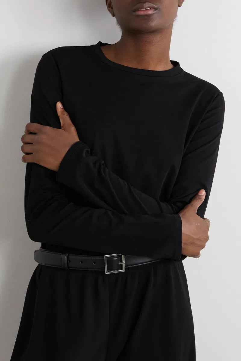 The Sherman Cotton-Jersey Top by The Row is your wardrobe's most versatile essential. Crafted from supremely soft, lightweight cotton-jersey, this slim-fitting piece features a timeless crew neck that transitions effortlessly from layering base to standalone statement. Its refined simplicity makes it the perfect foundation for building endless outfit combinations—tuck it into high-rise jeans for a polished look, or style it your way. Invest in quality basics that work as hard as you do.