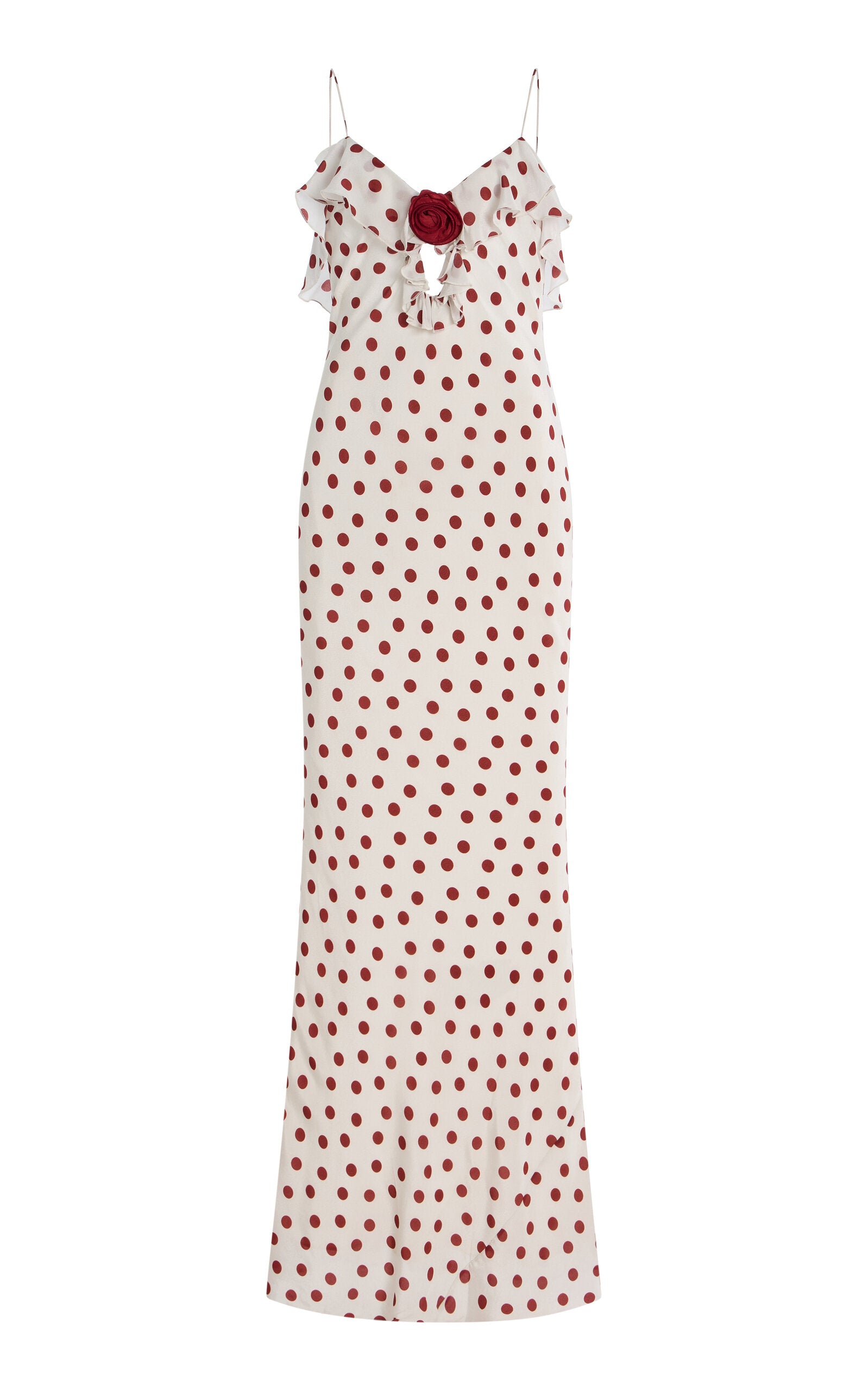 Step into timeless elegance with the Esperanza Dress by De La Vali, crafted from flowing polka-dot crepe de chine. This maxi dress combines lightweight comfort with a flattering silhouette, making it perfect for both day and evening occasions. Its classic print and graceful movement ensure you stand out with sophisticated charm wherever you go.