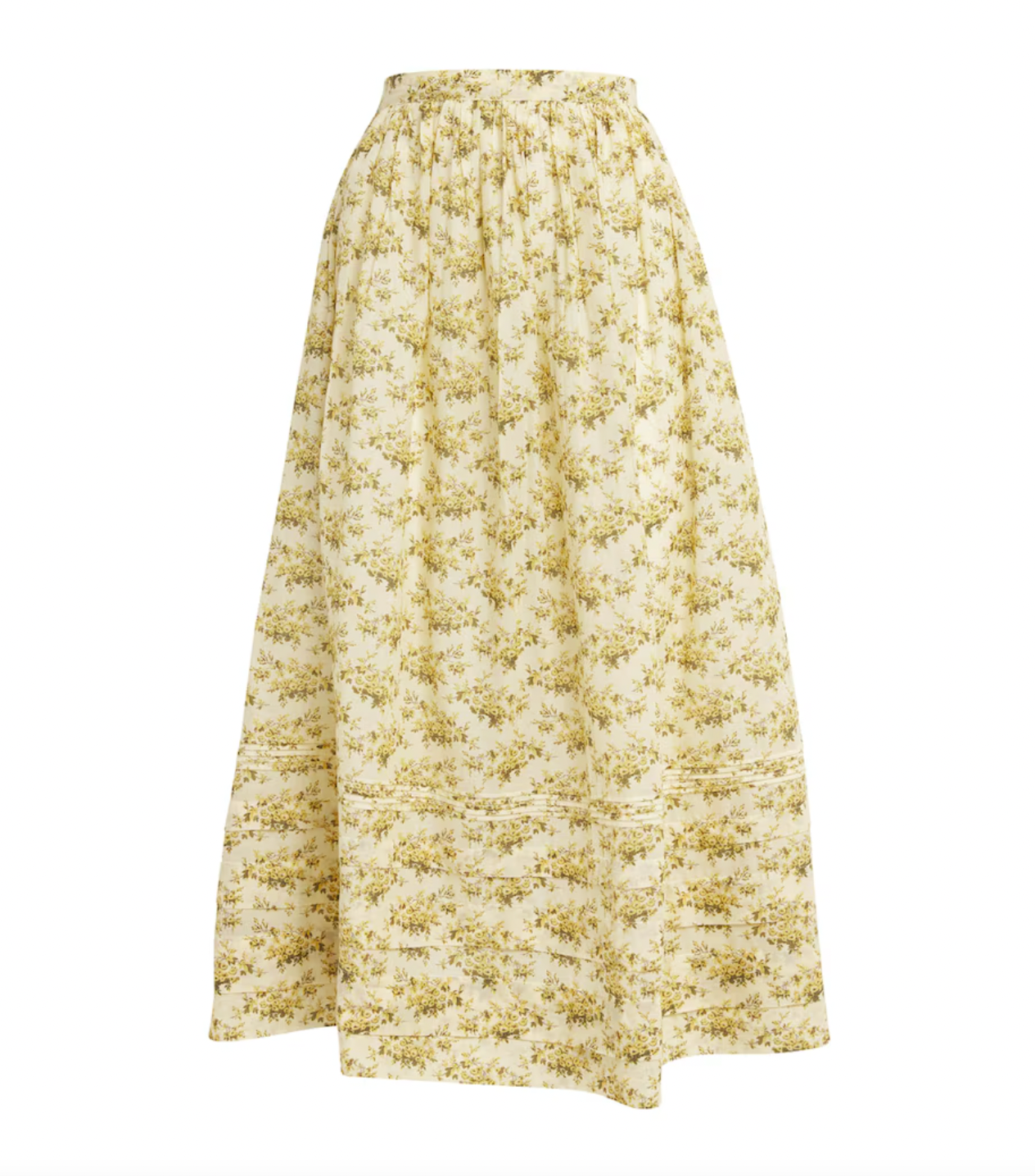 The Marcie Midi Skirt by DÔEN combines timeless romance with everyday ease. Its featherlight fabric and Victorian-inspired floral print bring a delicate, vintage charm, while subtle pintuck details enhance its graceful silhouette. Designed to move effortlessly through your day, this skirt is a versatile staple that elevates your wardrobe with minimal effort. Perfect for the woman seeking style that complements a busy lifestyle without sacrificing elegance.