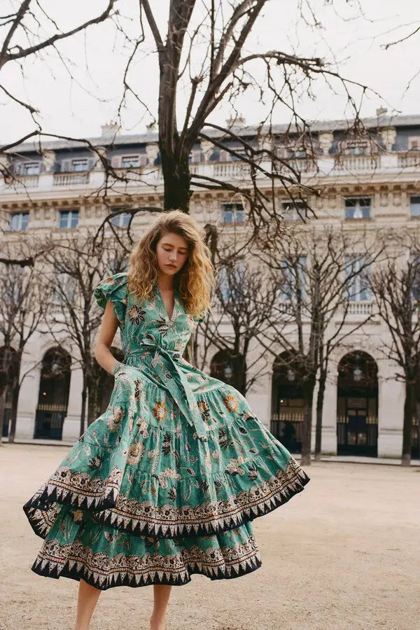 Ottilie Printed Poplin Midi Dress