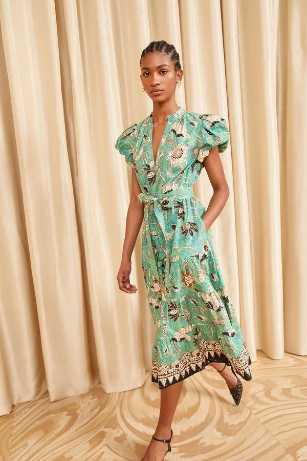 Ottilie Printed Poplin Midi Dress