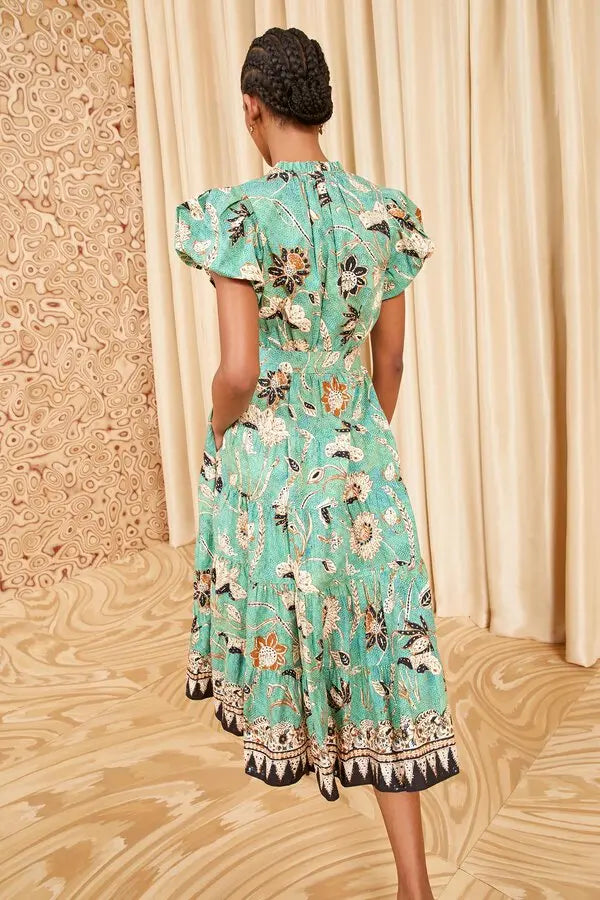 Ottilie Printed Poplin Midi Dress