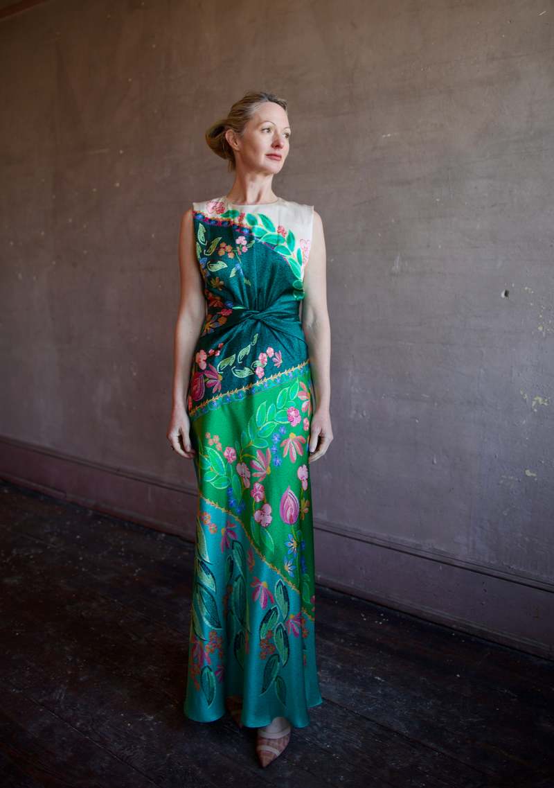 Elevate your style with the Gwen Dress in Terrazzo by Saloni, designed with a flattering twist waist that enhances your silhouette. The classic crew neckline and straight skirt create a sleek, sophisticated look perfect for any occasion. This dress blends modern elegance with comfortable wear, making it an effortless choice to stand out gracefully.