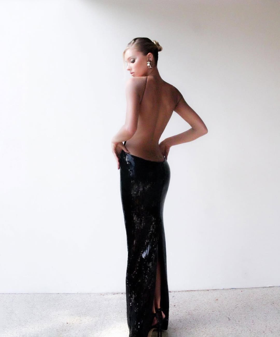 monot sequin dress MONOT Bows Sequin Dress in White & Black Bows