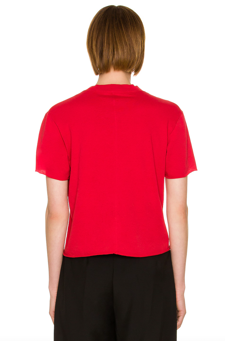 The Fedrino Top from The Row is crafted from soft slub jersey fabric, giving it a relaxed and slightly textured feel. Featuring raw cut sleeves and a raw hem, it adds an effortlessly cool, undone vibe to your casual look. Perfect for those who love playful, easygoing style with a twist.