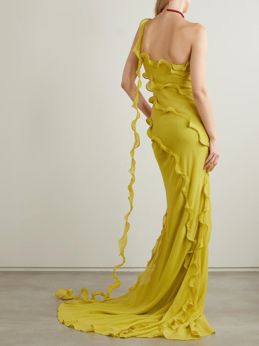 Elevate your style game with the Micola one-shoulder gown by Cult Gaia. Featuring an asymmetric cutout and crinkled-voile fabric, this gown exudes sophistication and modern elegance. Make a statement and turn heads at any event with this must-have dress.