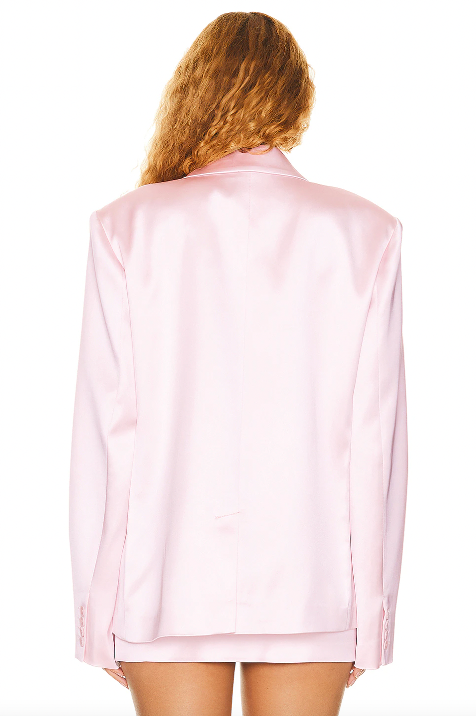 Introducing the Heavy Satin Double Breasted Jacket, the ultimate statement piece for any wardrobe. With its front button closure and faux flap pockets, this jacket exudes sophistication. The padded shoulders and satin fabric add a touch of luxury, while the oversized fit ensures comfort and style. Elevate your look with this must-have piece!