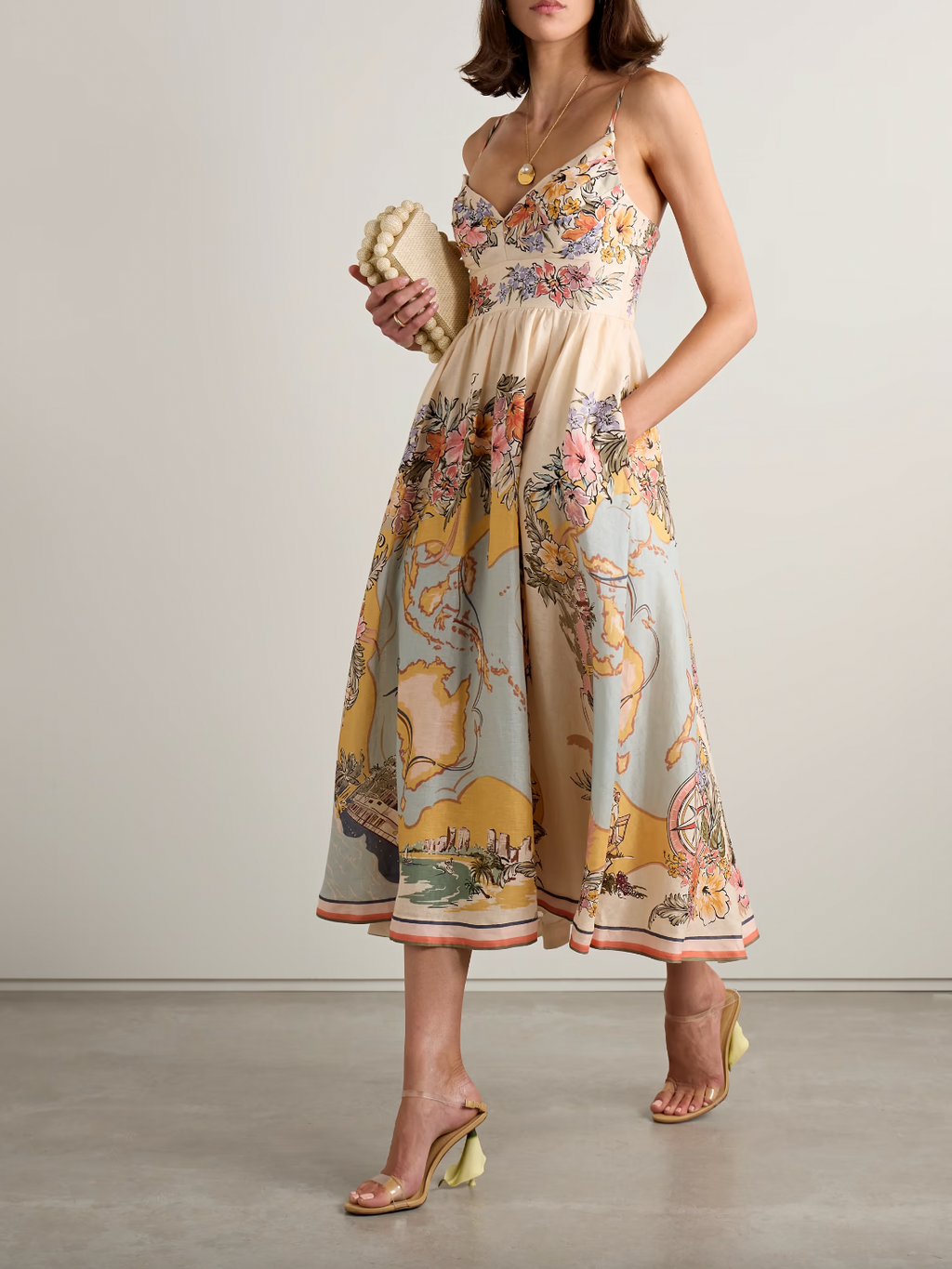 Elevate your wardrobe with the Tallow Pleated Printed Linen Midi Dress by Zimmermann. Crafted from breathable linen, this dress features a flattering pleated design and a delicate print that adds effortless charm. Its midi length offers graceful movement, making it perfect for both daytime events and elegant evenings. Experience comfort and style in one stunning piece that enhances your natural confidence.