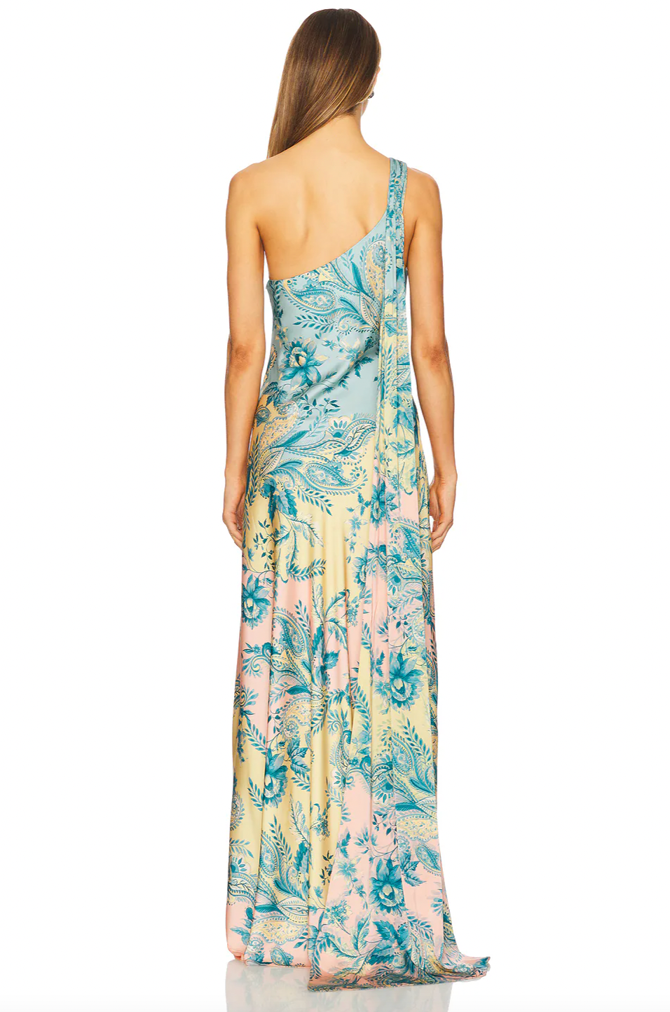 Elevate your evening look with this stunning one-shoulder long dress by Hemant and Nandita. Crafted from luxurious satin, it drapes beautifully while the partial lining ensures comfort and confidence. The hidden side zipper closure creates a seamless silhouette, letting the elegant design take center stage. Perfect for galas, weddings, or special occasions where you want to make an unforgettable impression.