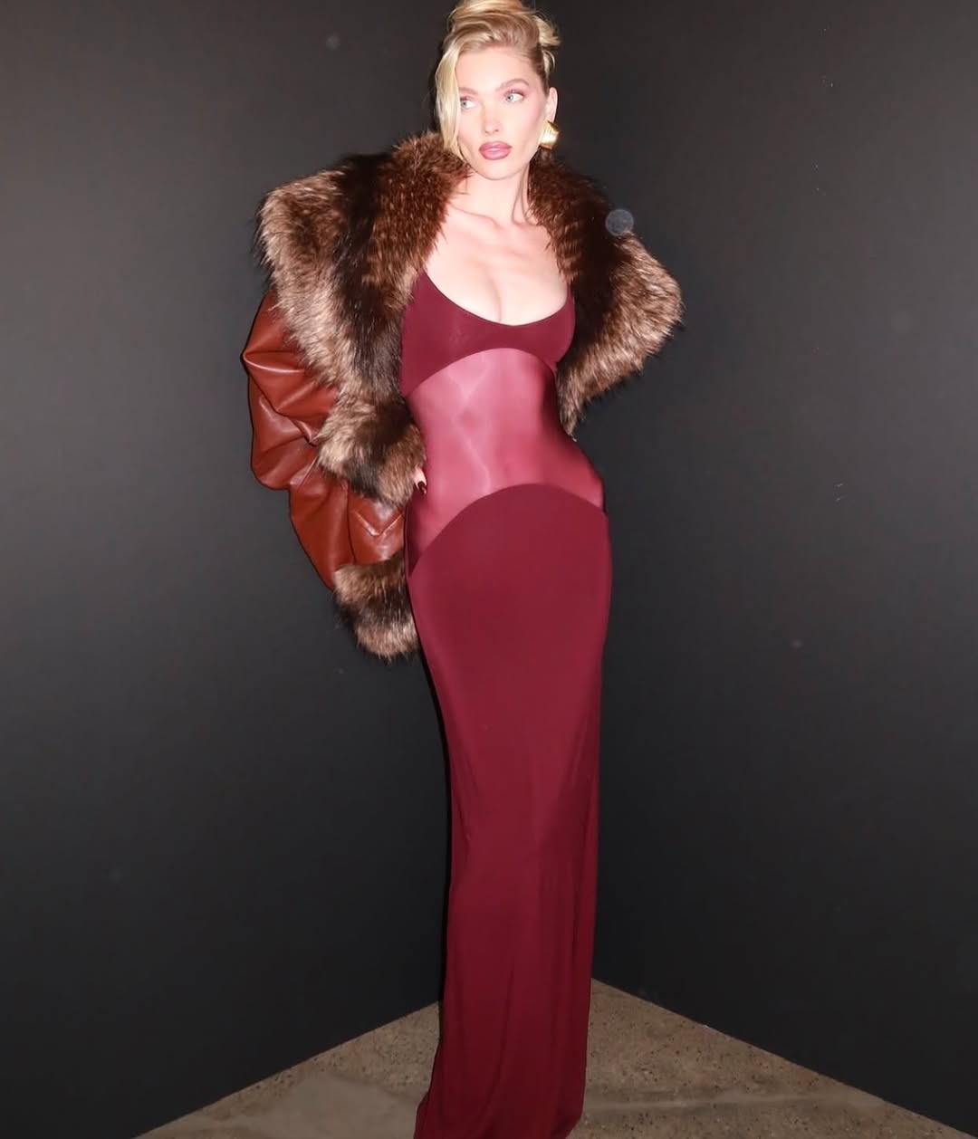 Discover ultimate elegance and comfort with the Sheer Knit Curve Maxi Dress! This stunning dress is expertly crafted from jersey fabric and features a delicate mesh panel at the bodice for a touch of sophistication. The dress is partially lined for a flattering fit and can be easily washed by hand. Elevate your wardrobe with this effortless and chic piece.