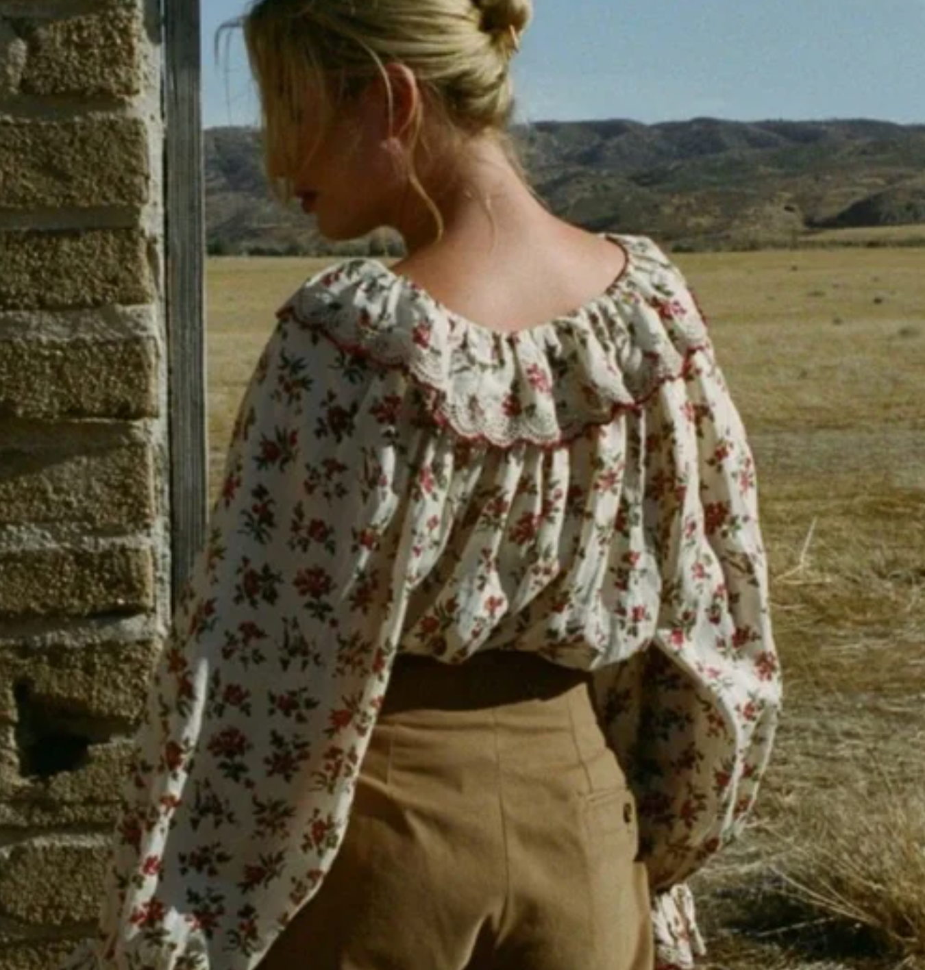 The Adette Top in Wildflower Whisper is a stunning cream blouse featuring a beautiful floral print and bold red trim. With a button closure at the front collar and delicate lace detail at the collar and cuffs, this top is both stylish and versatile. Made from 100% Ramie, it offers a lightweight and breathable option for any occasion.