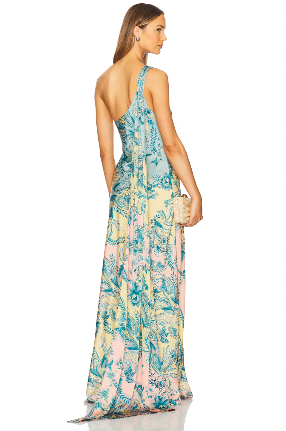 Elevate your evening look with this stunning one-shoulder long dress by Hemant and Nandita. Crafted from luxurious satin, it drapes beautifully while the partial lining ensures comfort and confidence. The hidden side zipper closure creates a seamless silhouette, letting the elegant design take center stage. Perfect for galas, weddings, or special occasions where you want to make an unforgettable impression.