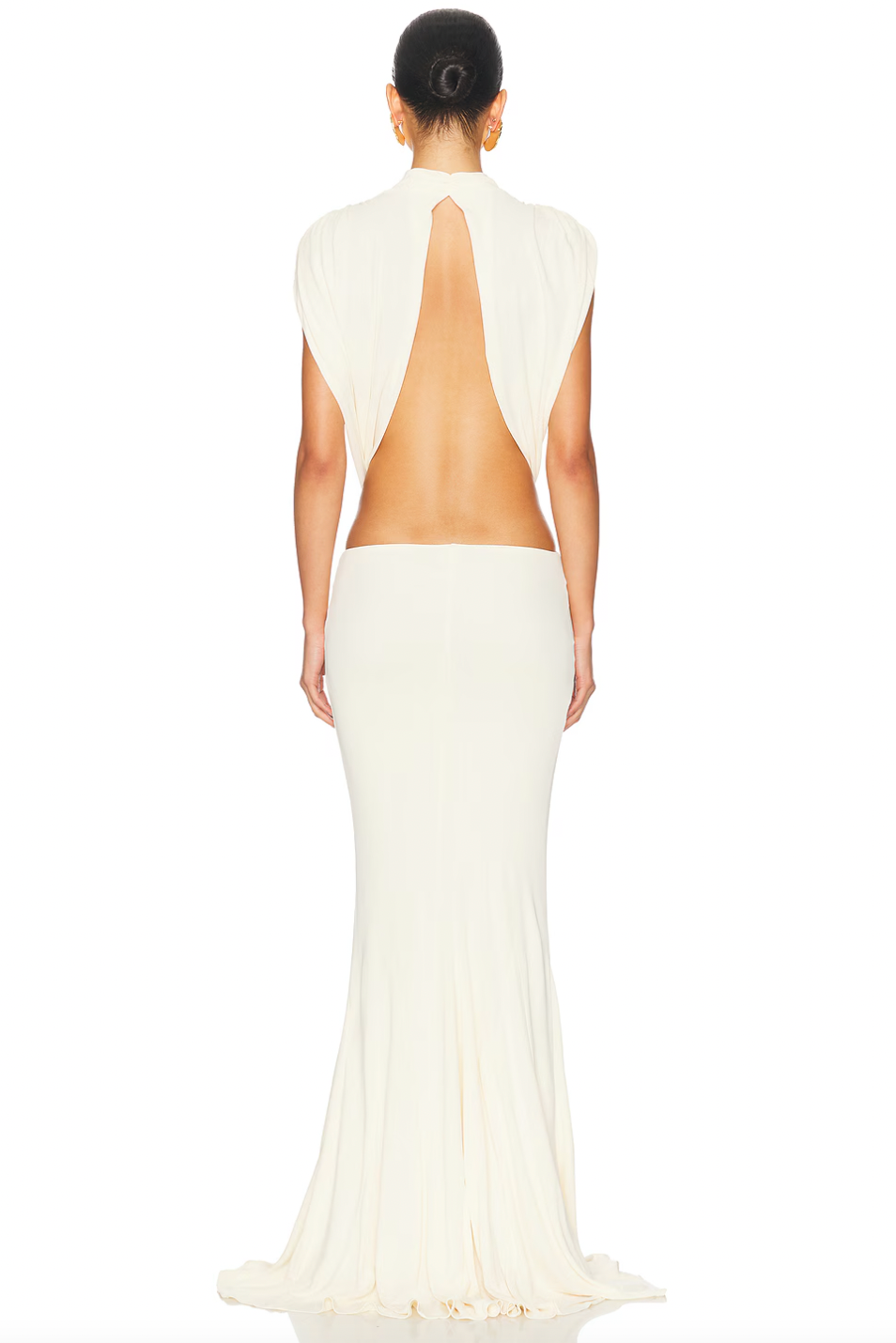 Elevate your wardrobe with The Constantina Jersey Dress With Bow, designed for effortless elegance. Made from soft jersey fabric, it features a flattering pull-on style with unique cut-out details at the back and waist for a modern touch. Partially lined for comfort, the dress is finished with a delicate satin bow that adds a hint of sophistication. Ideal for special occasions, this dress combines style and comfort perfectly, making it a versatile addition to your collection. 