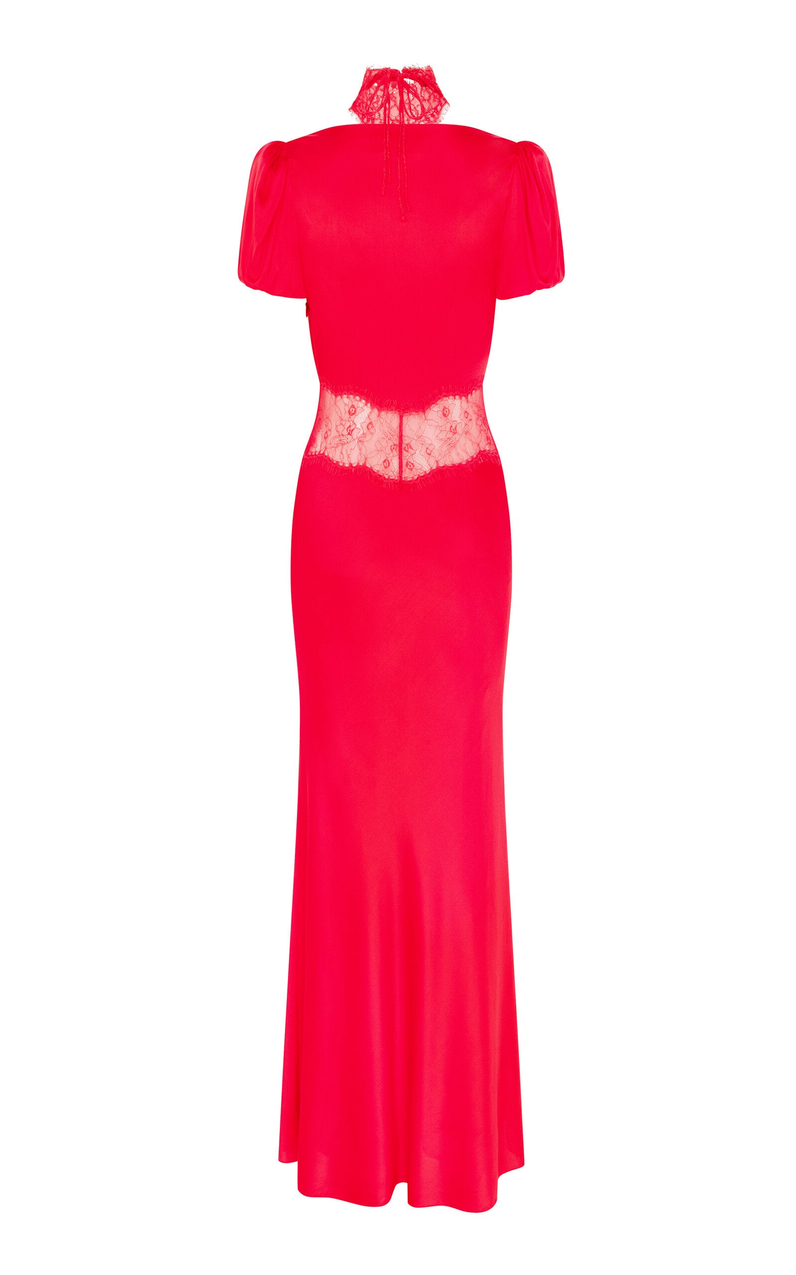 The Pavlova Maxi Dress from De La Vali embodies bold elegance with a bohemian edge. Crafted from a luxurious silk blend, it features delicate lace trimming that elevates its refined design. Its flowing silhouette moves gracefully, offering effortless confidence and making it a standout piece for any occasion. Embrace artistry and sophistication with this captivating maxi dress that honors the spirit of muse Vali Myers.