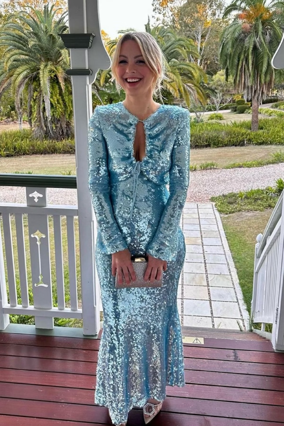 Sequin Maxi Dress Blue – Mademoiselle