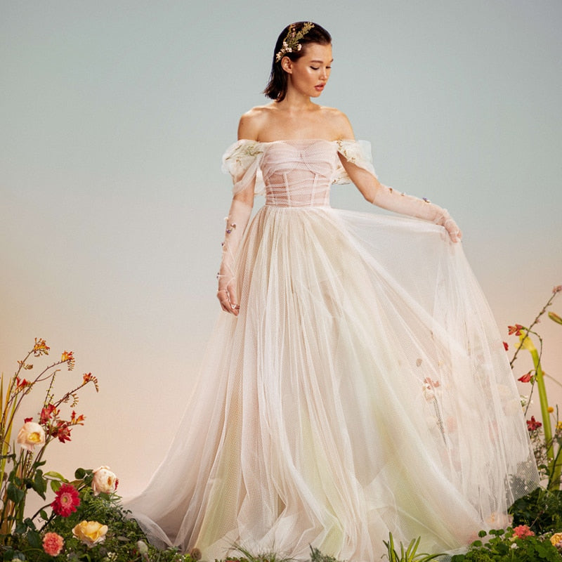 Enjoy a romantic evening in the Clairose Robe. This fantasy mermaid floral dress will help you make beautiful memories. A perfect choice for a special night.